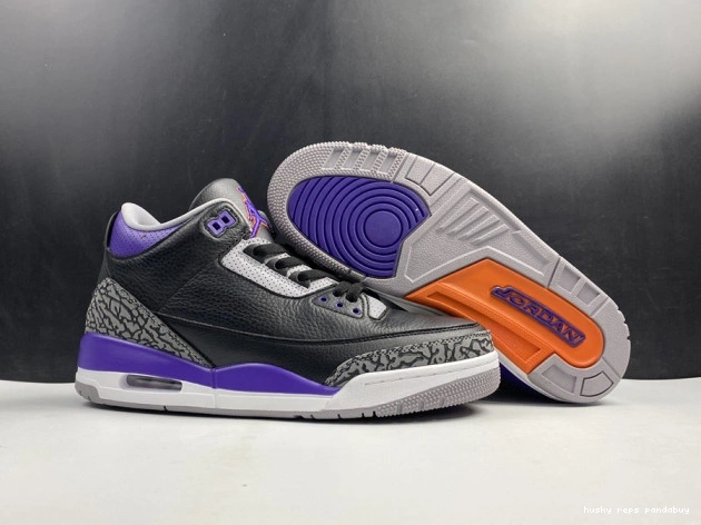 Rep Husky Court 050 3 Purple CT8532 Jordan Retro Air Black 0816